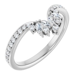 Platinum 1/3 CTW Lab-Grown Diamond Contour Band