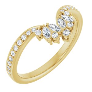 14K Yellow 1/3 CTW Lab-Grown Diamond Contour Band