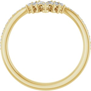 14K Yellow 1/3 CTW Lab-Grown Diamond Contour Band