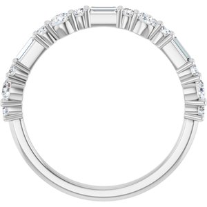 14K White 1/2 CTW Lab-Grown Diamond Anniversary Band