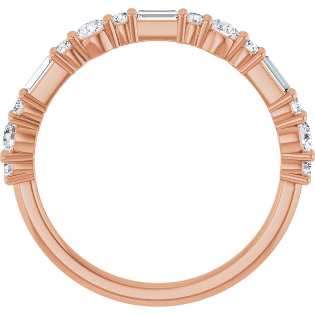 14K Rose 1/2 CTW Lab-Grown Diamond Anniversary Band