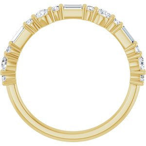 14K Yellow 1/2 CTW Lab-Grown Diamond Anniversary Band