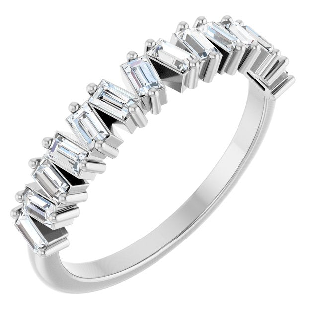 Platinum 1/2 CTW Lab-Grown Diamond Anniversary Band