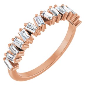 14K Rose 1/2 CTW Lab-Grown Diamond Anniversary Band