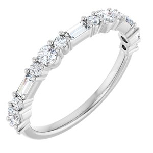 14K White 1/2 CTW Lab-Grown Diamond Anniversary Band