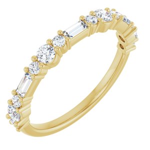 14K Yellow 1/2 CTW Lab-Grown Diamond Anniversary Band
