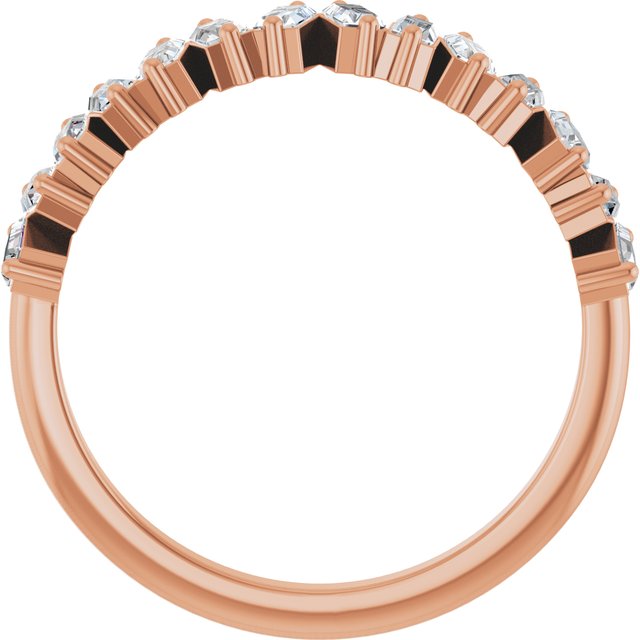 14K Rose 1/2 CTW Lab-Grown Diamond Anniversary Band