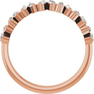 14K Rose 1/2 CTW Lab-Grown Diamond Anniversary Band