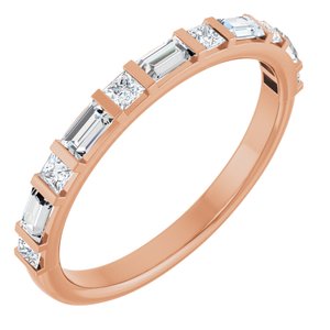 14K Rose 1/2 CTW Lab-Grown Diamond Anniversary Band