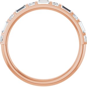 14K Rose 1/2 CTW Lab-Grown Diamond Anniversary Band