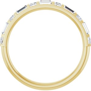 14K Yellow 1/2 CTW Lab-Grown Diamond Anniversary Band
