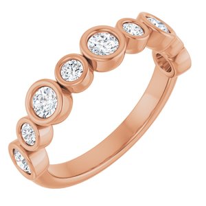 14K Rose 5/8 CTW Lab-Grown Diamond  Anniversary Band
