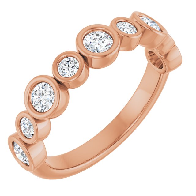 14K Rose 5/8 CTW Lab-Grown Diamond  Anniversary Band