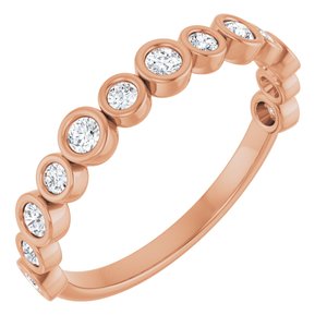 14K Rose 1/3 CTW Lab-Grown Diamond  Anniversary Band