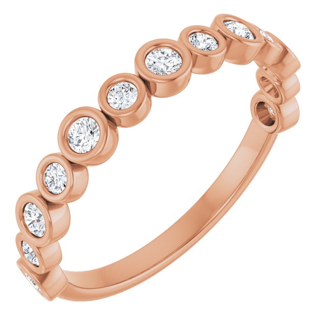 14K Rose 1/3 CTW Lab-Grown Diamond  Anniversary Band