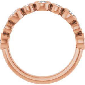 14K Rose 5/8 CTW Lab-Grown Diamond  Anniversary Band