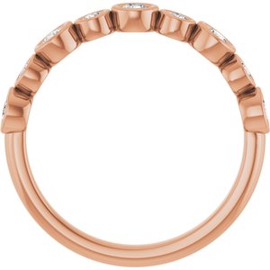 14K Rose 3/8 CTW Lab-Grown Diamond  Anniversary Band