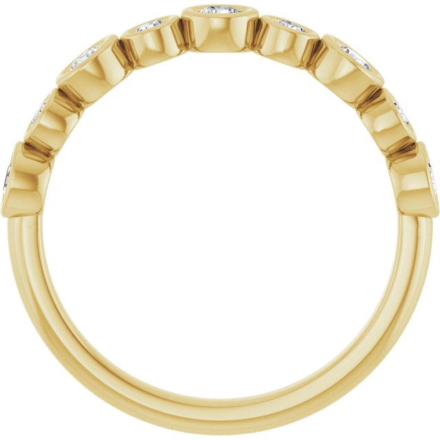 14K Yellow 3/8 CTW Lab-Grown Diamond  Anniversary Band