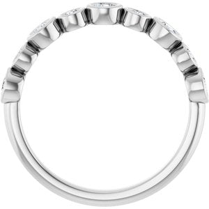 14K White 3/8 CTW Lab-Grown Diamond  Anniversary Band