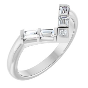 Platinum 1/3 CTW Lab-Grown Diamond Contour Band