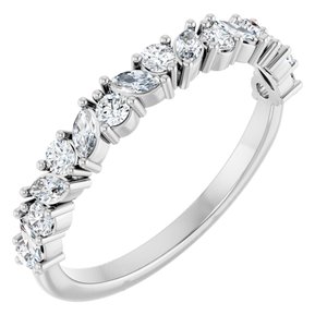 Platinum 1/2 CTW Lab-Grown Diamond Anniversary Band