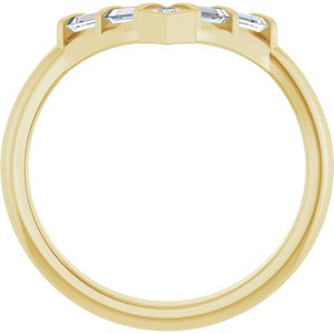 14K Yellow 1/3 CTW Lab-Grown Diamond Contour Band