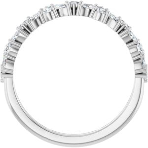14K White 1/2 CTW Lab-Grown Diamond Anniversary Band