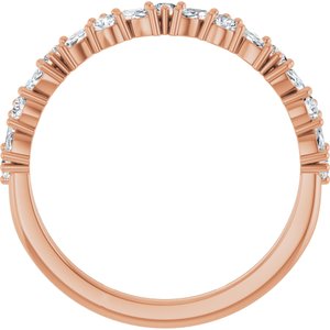 14K Rose 1/2 CTW Lab-Grown Diamond Anniversary Band