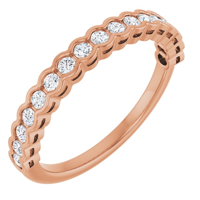 14K Rose 1/4 CTW Lab-Grown Diamond Anniversary Band