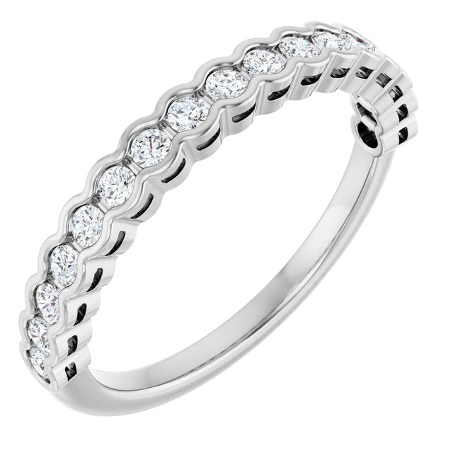 14K White 1/4 CTW Lab-Grown Diamond Anniversary Band