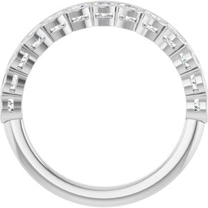 Platinum 3/4 CTW Lab-Grown Diamond Anniversary Band