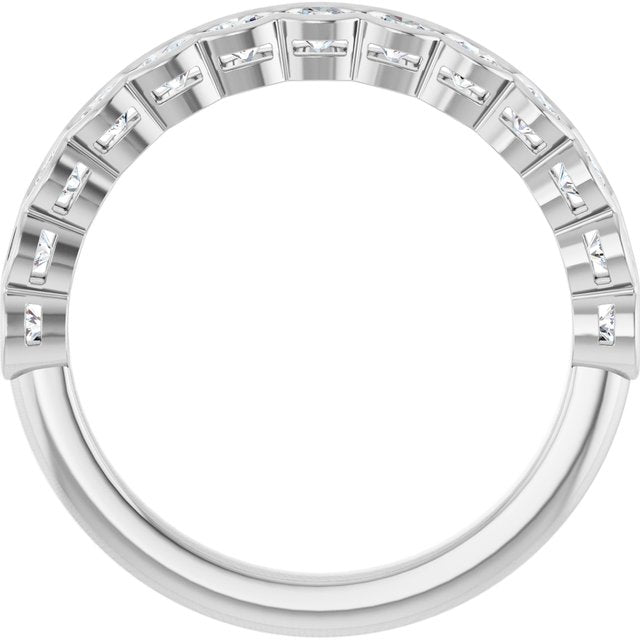 14K White 3/4 CTW Lab-Grown Diamond Anniversary Band