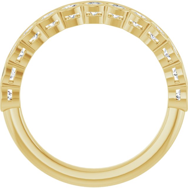14K Yellow 3/4 CTW Lab-Grown Diamond Anniversary Band