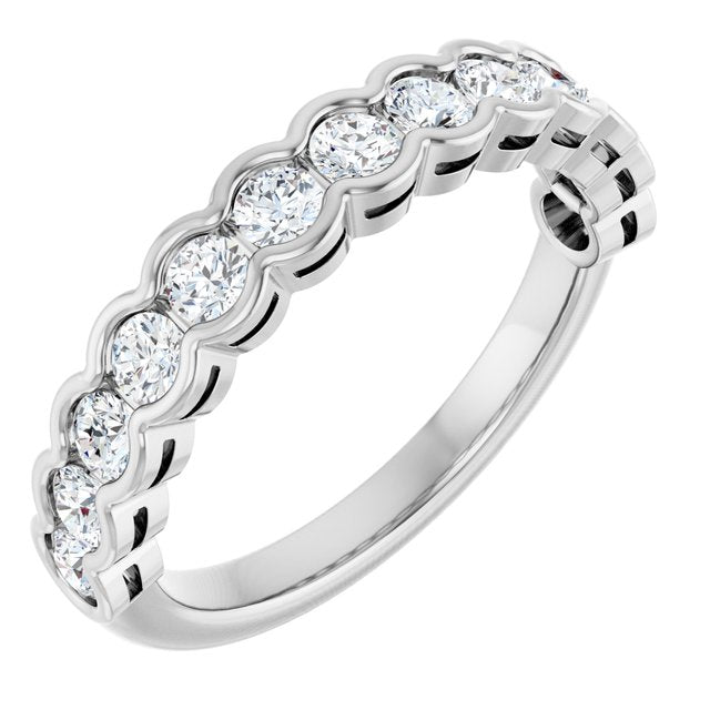 Platinum 3/4 CTW Lab-Grown Diamond Anniversary Band