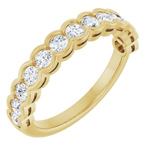 14K Yellow 3/4 CTW Lab-Grown Diamond Anniversary Band