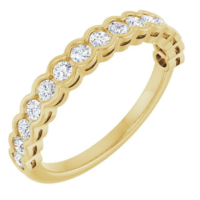 14K Yellow 1/2 CTW Lab-Grown Diamond Anniversary Band
