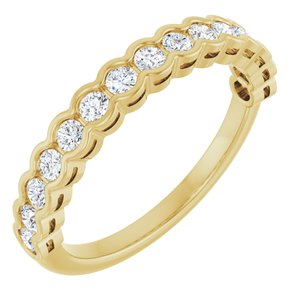 14K Yellow 1/2 CTW Lab-Grown Diamond Anniversary Band
