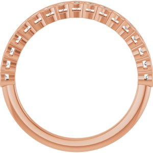 14K Rose 1/4 CTW Lab-Grown Diamond Anniversary Band