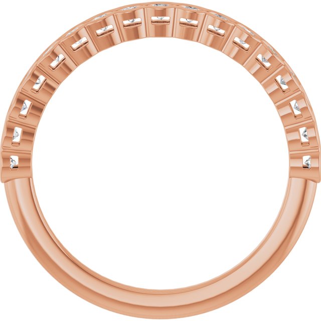 14K Rose 1/4 CTW Lab-Grown Diamond Anniversary Band