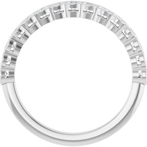 14K White 1/2 CTW Lab-Grown Diamond Anniversary Band