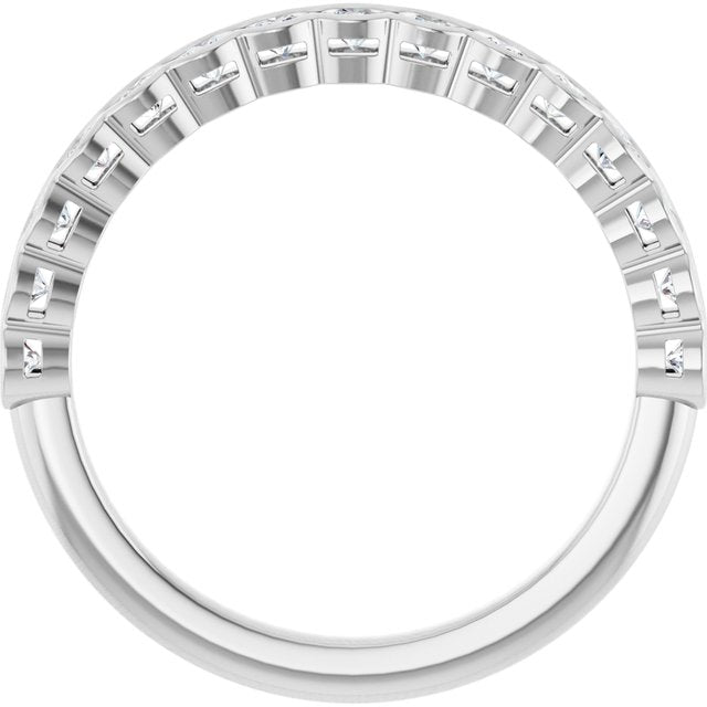 Platinum 1/2 CTW Lab-Grown Diamond Anniversary Band