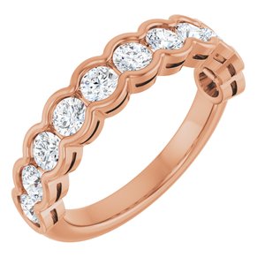14K Rose 1 CTW Lab-Grown Diamond Anniversary Band