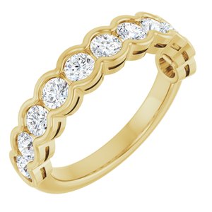 14K Yellow 1 CTW Lab-Grown Diamond Anniversary Band