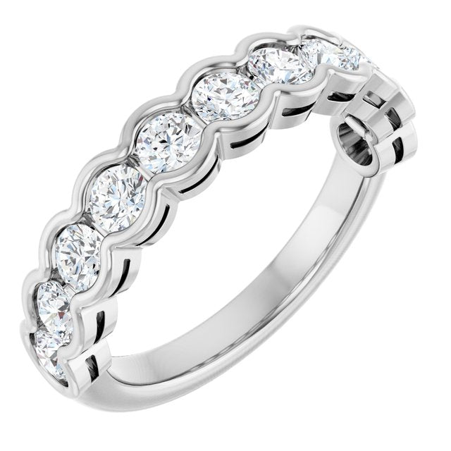 Platinum 1 CTW Lab-Grown Diamond Anniversary Band