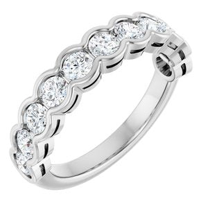14K White 1 CTW Lab-Grown Diamond Anniversary Band