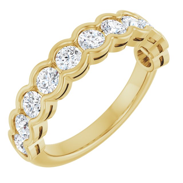 14K Yellow 1 CTW Lab-Grown Diamond Anniversary Band