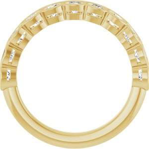 14K Yellow 1 CTW Lab-Grown Diamond Anniversary Band