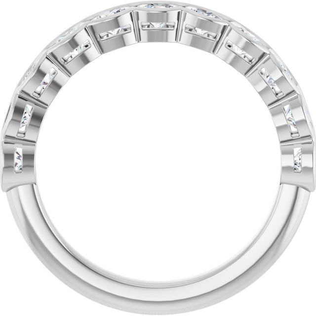 Platinum 1 CTW Lab-Grown Diamond Anniversary Band