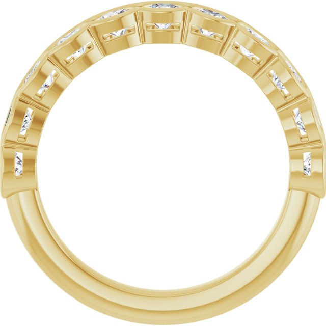 14K Yellow 1 CTW Lab-Grown Diamond Anniversary Band