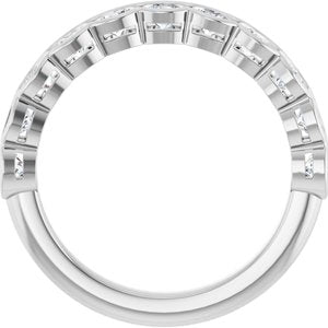 Platinum 1 CTW Lab-Grown Diamond Anniversary Band